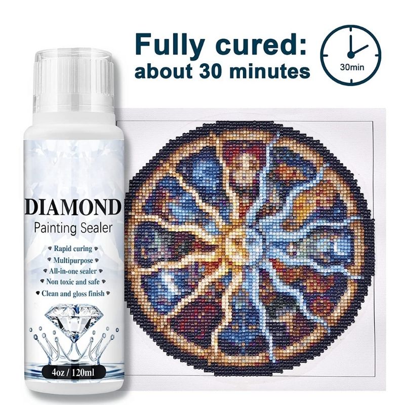 Sigillante Per Diamond Painting 5D – Colla Permanente Effetto Lucido 100 Ml, Adesivo Atossico Per Quadri Di Diamanti