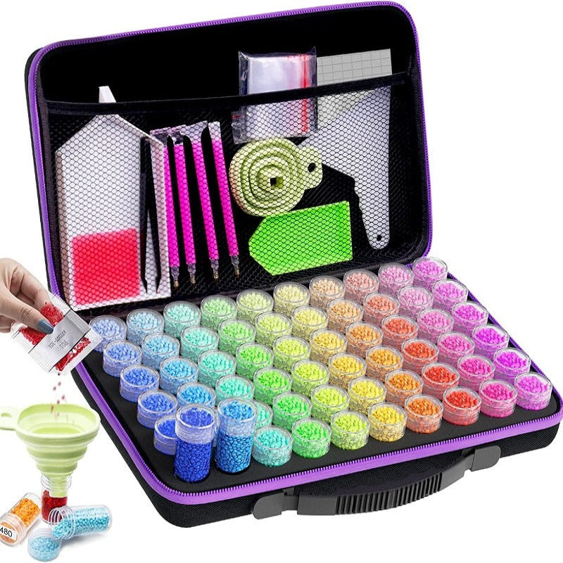Diamond Painting Opbergcontainers, 60 Slots Diamond Painting Accessoires Draagbare Diamond Painting Organizer, Diamond Art Opbergkoffer Diamond Art Accessoires Diamond Painting Opbergcontainers, 60 Slots Diamond Painting Accessoires Draagbare Diamond Painting Organizer, Diamond Art Opbergkoffer Diamond Art Accessoires
