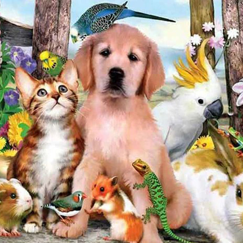 Animals together Diamond Painting