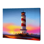 Load image into Gallery viewer, Autumn Sunset Lighthouse | Diamond Painting
