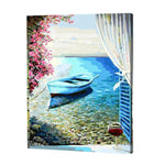 Load image into Gallery viewer, Boat In Blue Water and Wine | Diamond Painting
