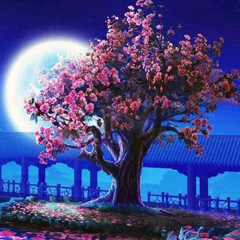YSCOLOR Diamond Painting 5D Diamond Painting Cherry Blossom YSCOLOR Diamond Painting 5D Diamond Painting Cherry Blossom