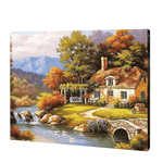 Load image into Gallery viewer, Cottage By the River | Diamond Painting 
