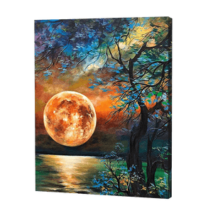 Full Moon With Tree | Diamond Painting