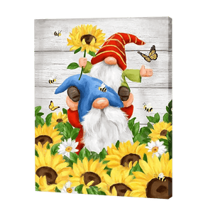 Gnomes With Sunflowers | Diamond Painting
