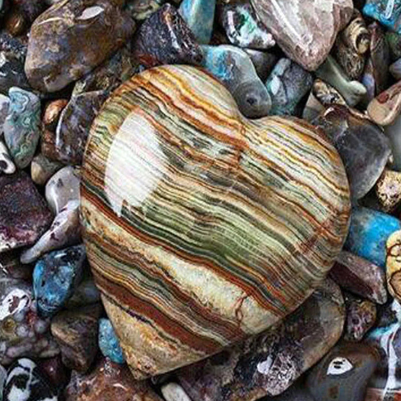 Heart In Stones | Diamond Painting