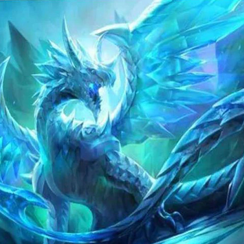 Ice Crystal Dragon Diamond Painting