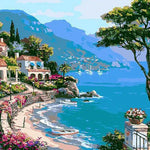 Load image into Gallery viewer, Mediterranean Seaside | Diamond Painting
