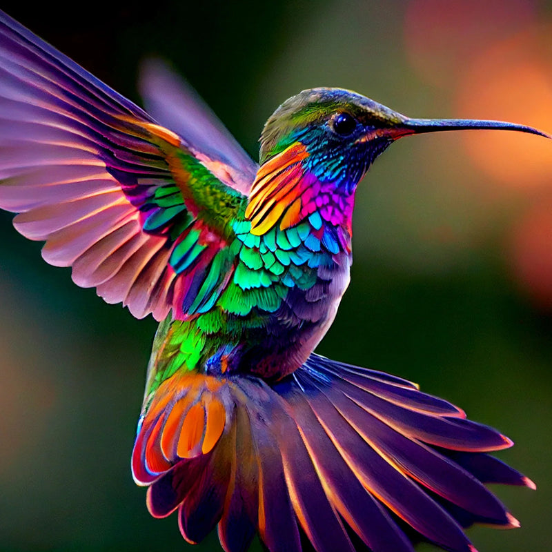 Rainbow Humming Bird | Diamond Painting