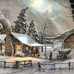 Load image into Gallery viewer, Snowy Night | Diamond Painting
