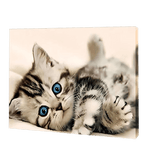 Load image into Gallery viewer, The Kitten With Blue Eyes | Diamond Painting
