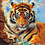 Load image into Gallery viewer, Tiger With Blue Eyes | Diamond Painting
