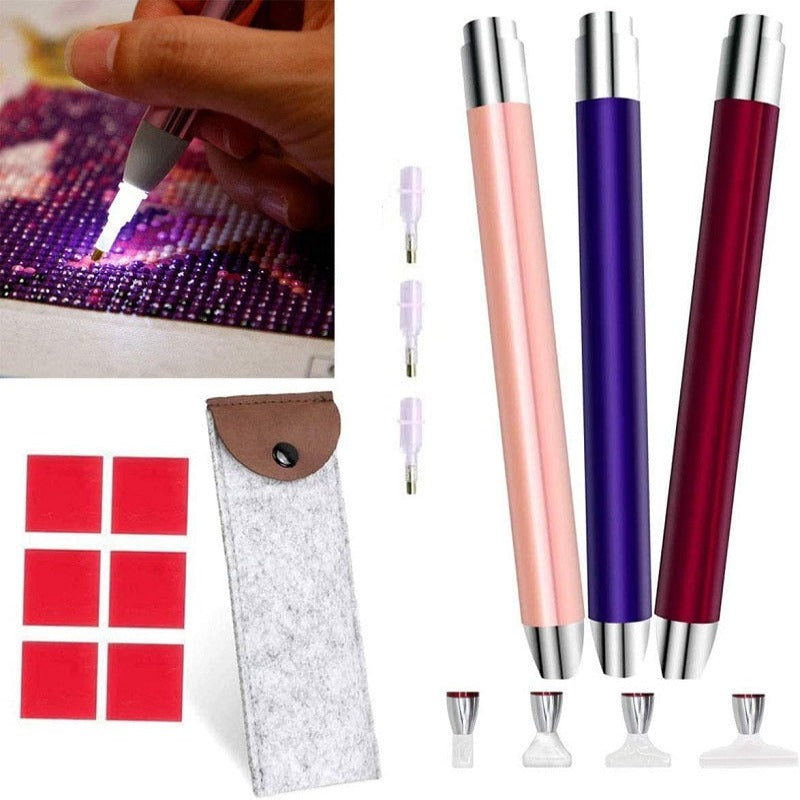 diamond painting pens with light