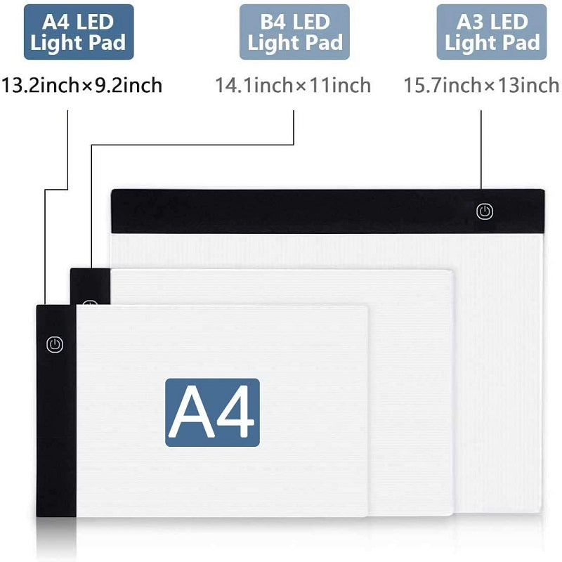 adjustable a4 led light tablet board pad