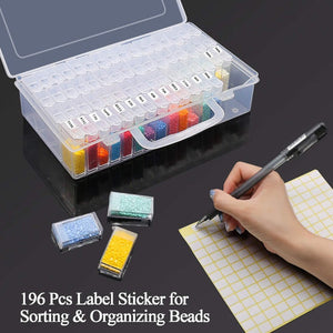 LIRUNQIU Diamond Painting opbergcontainers, 60 sleuven diamant schilderij accessoires en gereedschap organizer voor diamant kunst sieraden kralen LIRUNQIU Diamond Painting opbergcontainers, 60 sleuven diamant schilderij accessoires en gereedschap organizer voor diamant kunst sieraden kralen