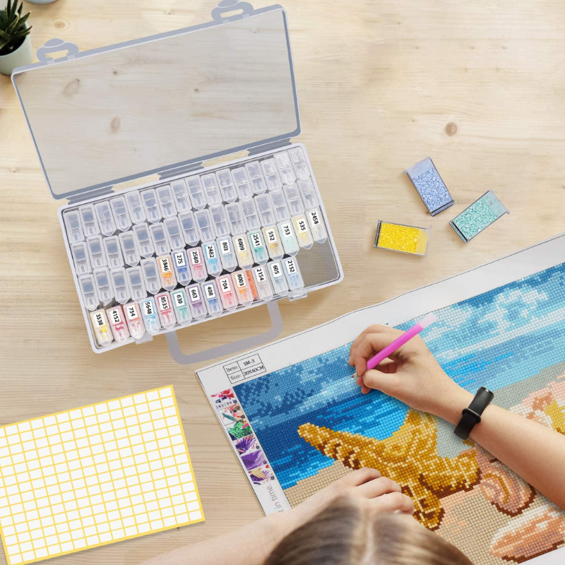 Diamond art storage boxes deals